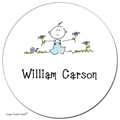 Sugar Cookie Gift Stickers - Baby Boy Sugar Cookie Gift Stickers - Baby Boy